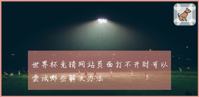 世界杯竞猜网站页面打不开时可以尝试哪些解决办法